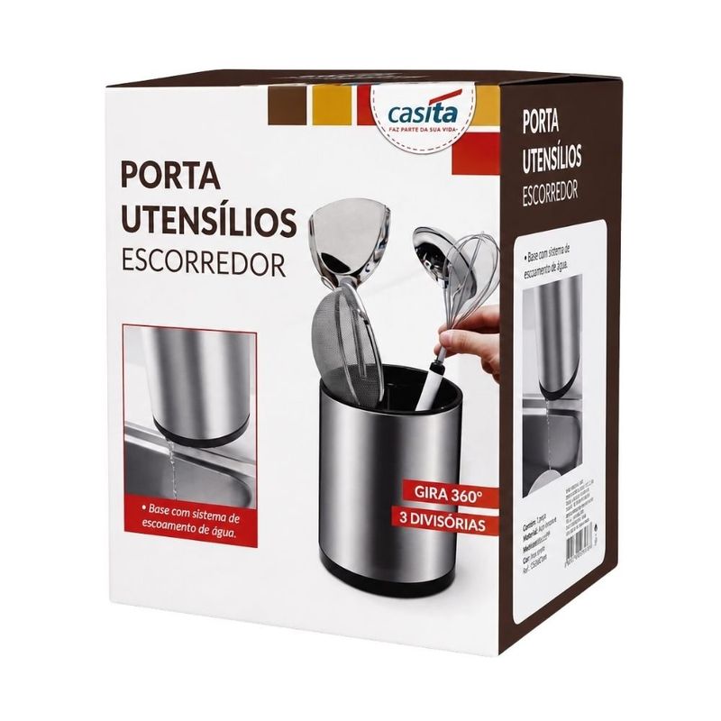 porta utensílios casita escorredor 3 divisórias 9907 (mp)