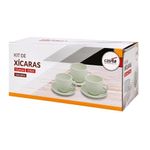 jogo de xícaras casita 6 xícaras com pires cerâmica 210ml 2515 (mp)