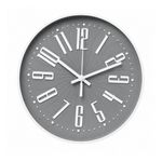 relógio de parede imporiente 30x30x4,5cm cinza ygd9885jb1 (mp)
