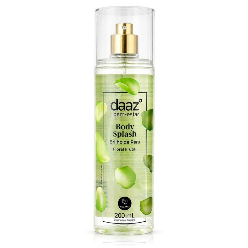 body splash daaz brilho de pera floral frutal 200ml