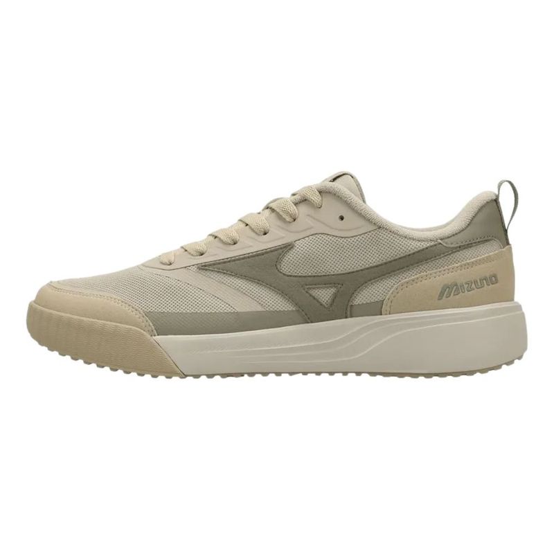 tênis casual masculino n°39 mizuno edo cross bege e musgo (mp)