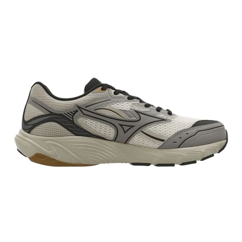 tênis casual masculino n°42 mizuno csd sport cinza e preto (mp)