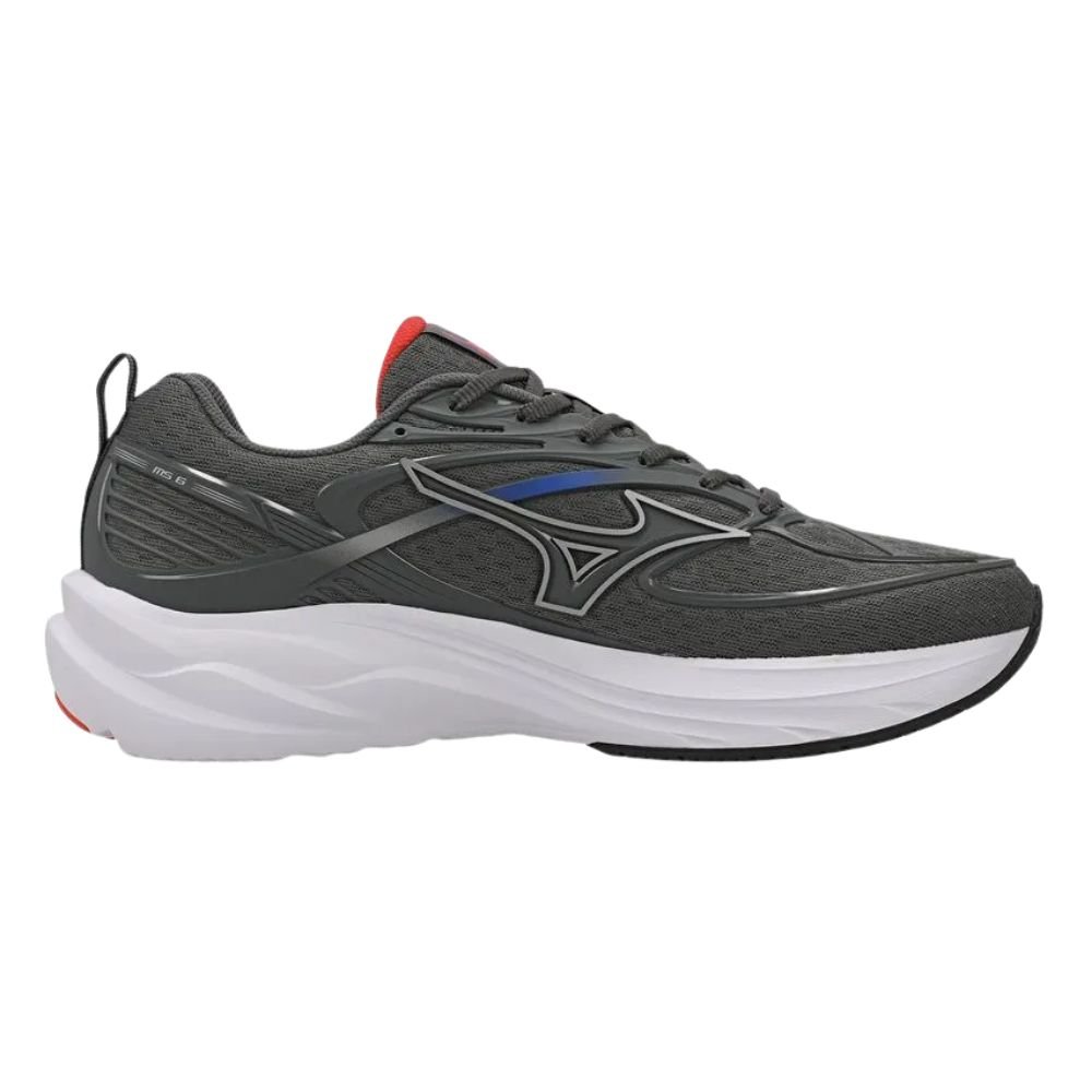Tênis Corrida Masculino N°39 Mizuno Space 6 Cinza E Vermelho (MP)