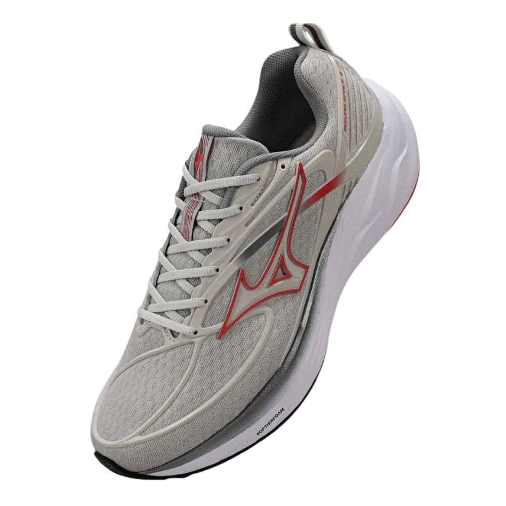 Tênis Corrida Feminino N°38 Mizuno Space 6 Cinza E Laranja (MP)