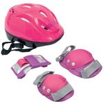 conjunto patins rollers belfix grande rosa 365310