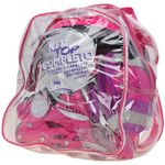conjunto patins rollers belfix grande rosa 365310