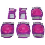 conjunto patins rollers belfix grande rosa 365310