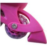 conjunto patins rollers belfix grande rosa 365310
