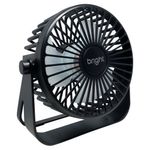 mini ventilador bright usb 13,3cm preto vn001