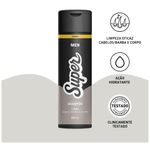 shampoo men super 3 em 1 cabelo barba e corpo 200ml cimed
