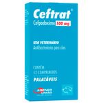 antibacteriano para cães ceftrat agener união 100mg com 12 comprimidos (mp)
