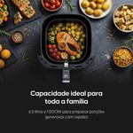 fritadeira air fryer elgin six fry cesto removível 6,5l 1500 watts preto (mp)
