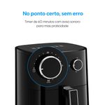 fritadeira air fryer elgin six fry cesto removível 6,5l 1500 watts preto (mp)