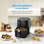 fritadeira air fryer elgin six fry cesto removível 6,5l 1500 watts preto (mp)