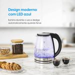 chaleira elétrica elgin visio glass pro 2l 1200 watts (mp)