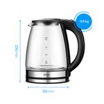 chaleira elétrica elgin visio glass pro 2l 1200 watts (mp)