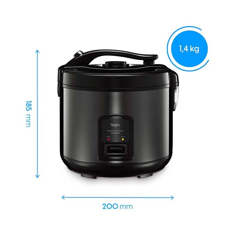 panela de arroz elgin visio glass 5,5 xícaras 400 watts (mp)