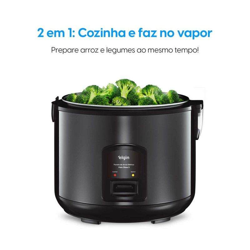panela de arroz elgin visio glass 5,5 xícaras 400 watts (mp)