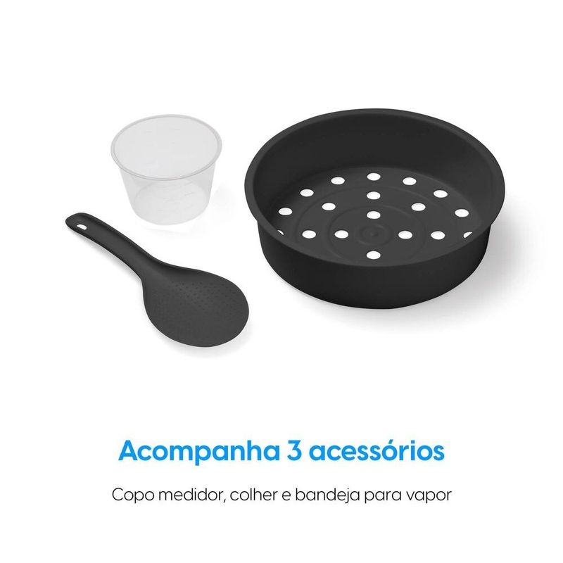 panela de arroz elétrica elgin rizzo ii 10 xícaras 700 watts preto (mp)