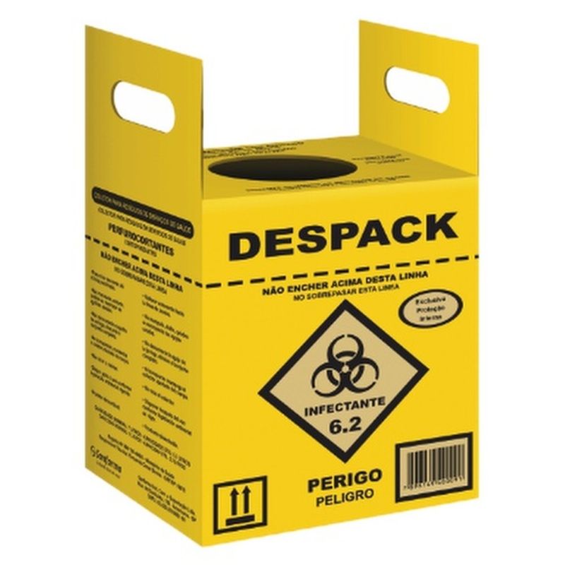 coletor sanfarma resíduos cortantes despack 7l (mp)