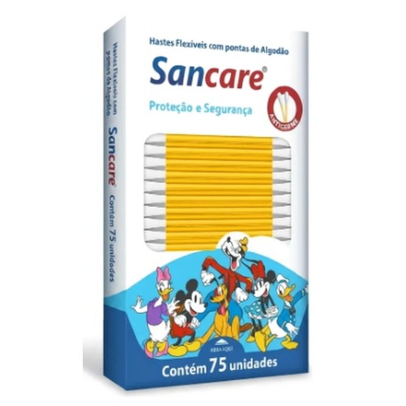 hastes flexíveis kids sanfarma mickey com 75 unidades (mp)