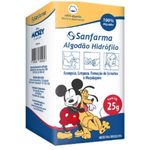 algodão sanfarma mickey hidrófilo 25g (mp)
