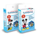 curativo sanfarma mickey e minnie com 20 unidades (mp)