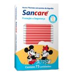 hastes flexíveis sanfarma mickey e minnie com 75 unidades (mp)