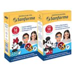 protetor ocular sanfarma mickey e minnie com 10 unidades (mp)