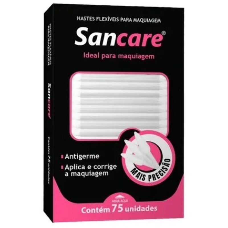 hastes flexíveis sanfarma para maquiagem com 75 unidades (mp)
