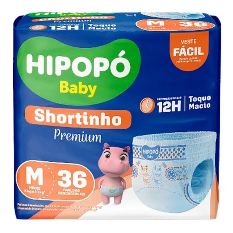 fralda calça ccm hipopo jumbo m 36 unidades (mp)