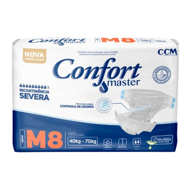 fralda geriátrica ccm hipopo confort master regular m (mp)