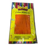 cortina metalizada ibrink laranja macaron 1x2m (mp)