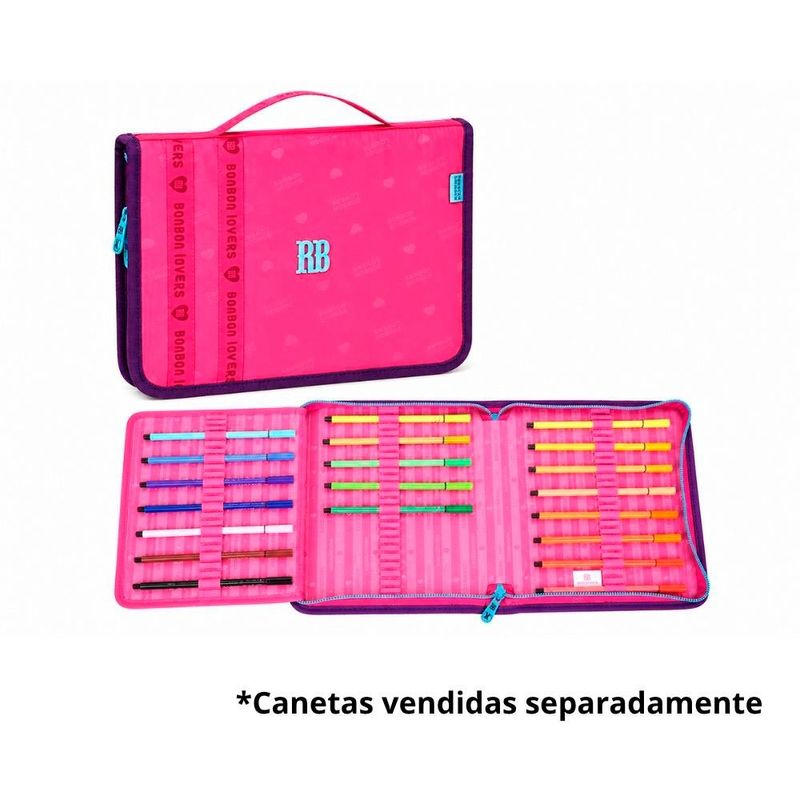estojo fichário rebecca bonbon 22x16x6cm rb26225 (mp)