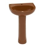 kit lavatório com coluna de chão logasa parati ocre 470x425mm (mp)
