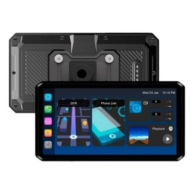 central multimídia stallion g-6 6 polegadas android auto e apple carplay para moto universal (mp)
