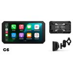 central multimídia stallion g-6 6 polegadas android auto e apple carplay para moto universal (mp)