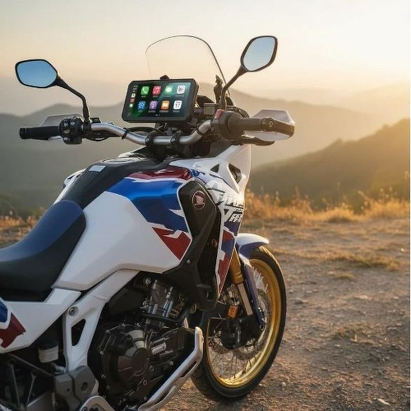 central multimídia stallion g-6 6 polegadas android auto e apple carplay para moto universal (mp)