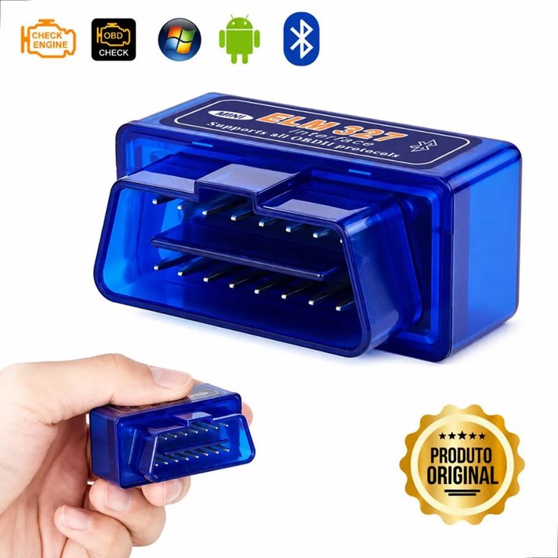 scanner automotivo xiongzhi obd2 mini azul elm327 e-bi