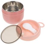 caneca térmica xiongzhi inox com tampa rosa e-bi