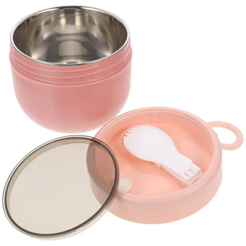 caneca térmica xiongzhi inox com tampa rosa e-bi