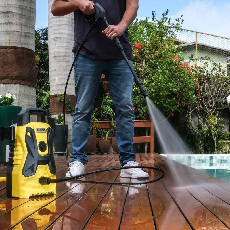 lavadora de pressão karcher 1500psi 1400w 300l/h amarelo e preto 19943810