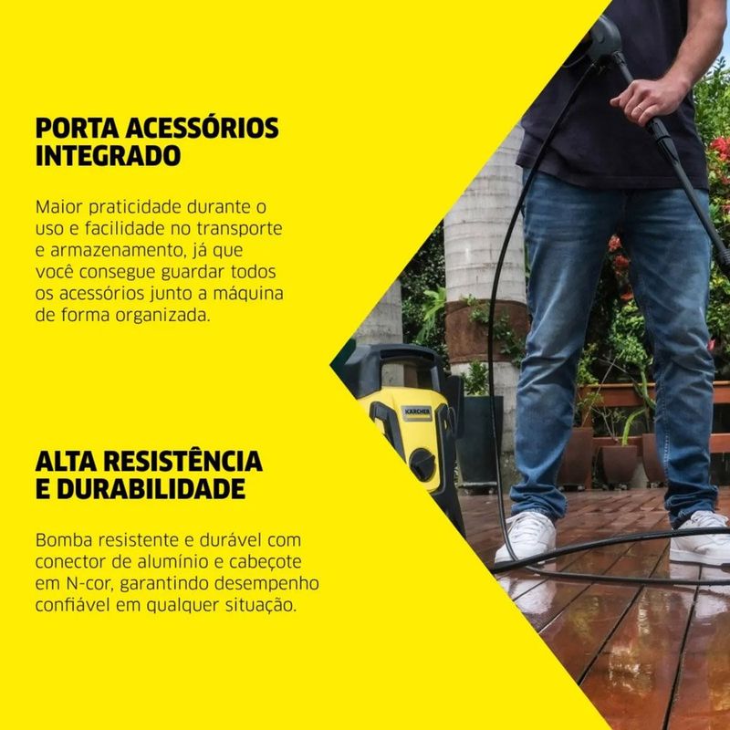 lavadora de pressão karcher 1500psi 1400w 300l/h amarelo e preto 19943810