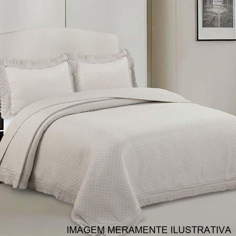 colcha king camesa renascença 3 peças 280x260cm sortido (mp)