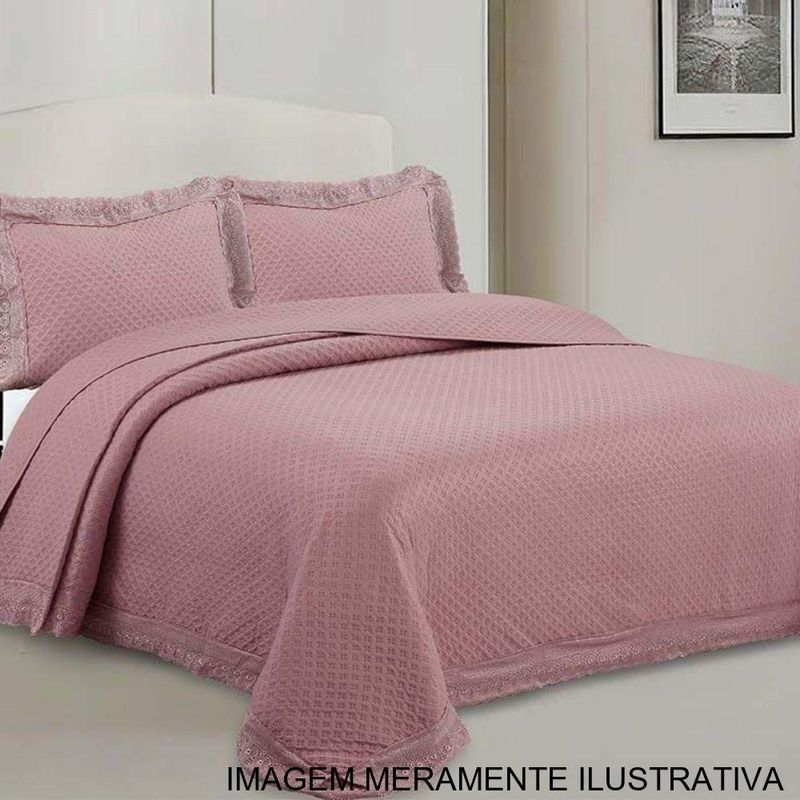 colcha king camesa renascença 3 peças 280x260cm sortido (mp)
