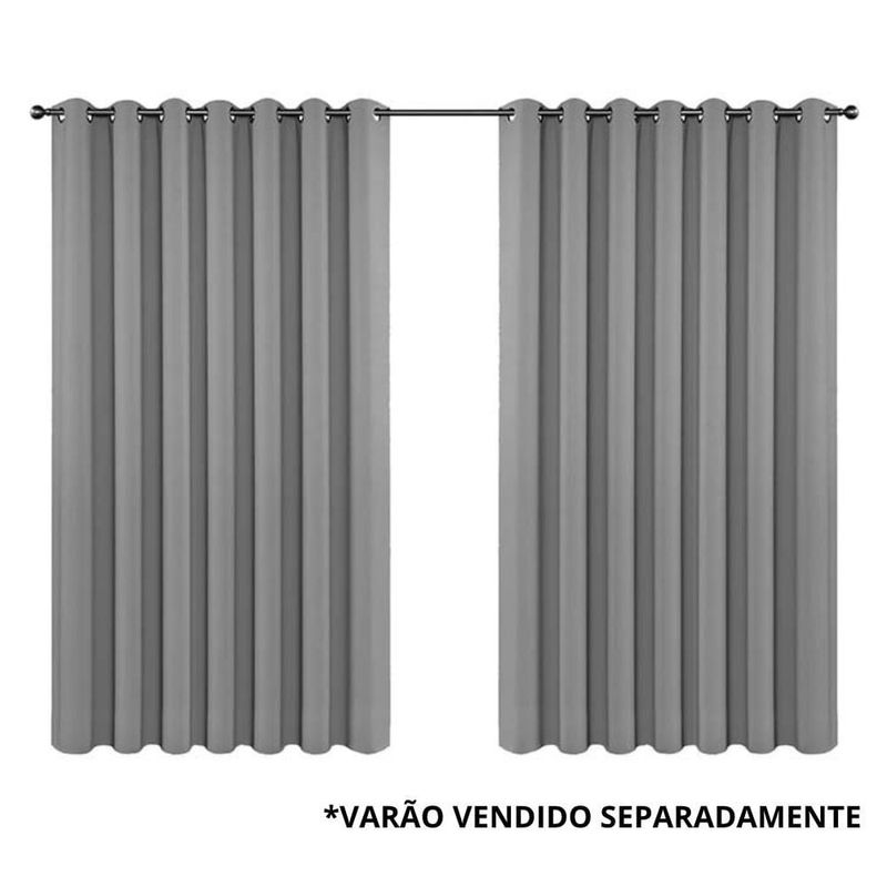 cortina camesa eclipse blackout 260x170cm cinza 7827 (mp)