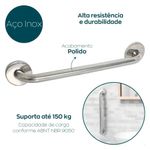 conjunto de 4 peças barra de apoio para banheiro xiongzhi inox 30cm e-bi