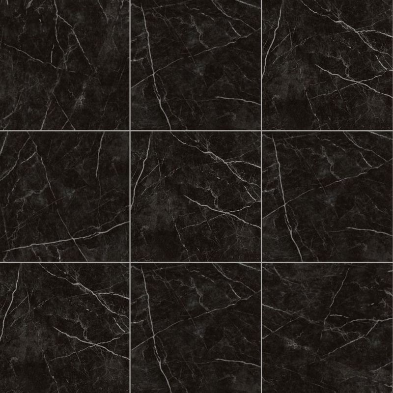 piso cerâmico retificado polido rochamaxx marmo nero 82x82cm caixa 2,70m² (mp)