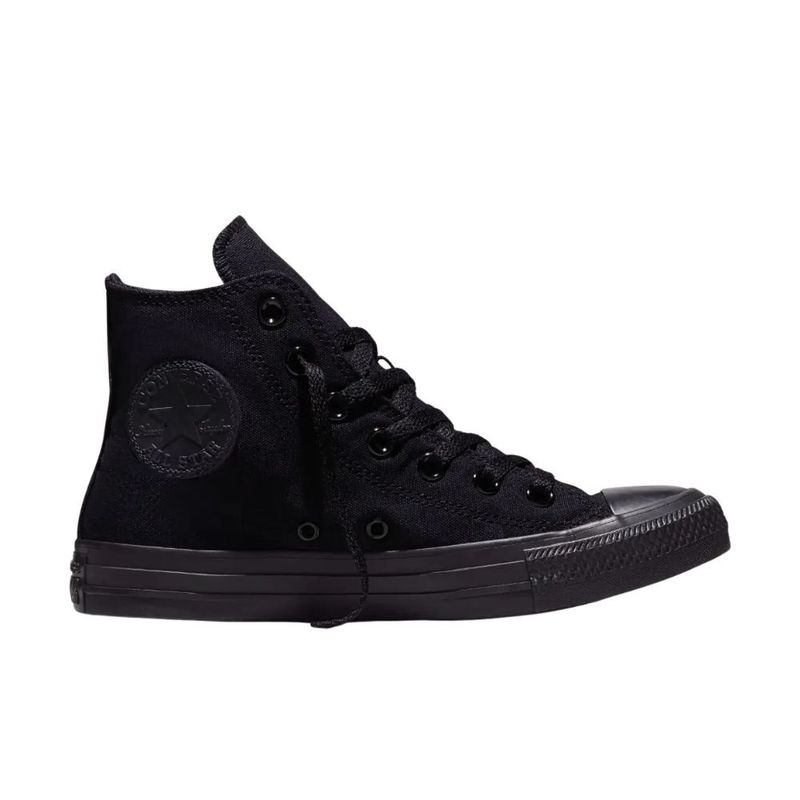 tênis casual feminino nº 38 converse all star cano alto monochrome chuck taylor preto (mp)
