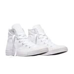 tênis casual masculino nº 40 converse all star cano alto monochrome chuck taylor branco (mp)